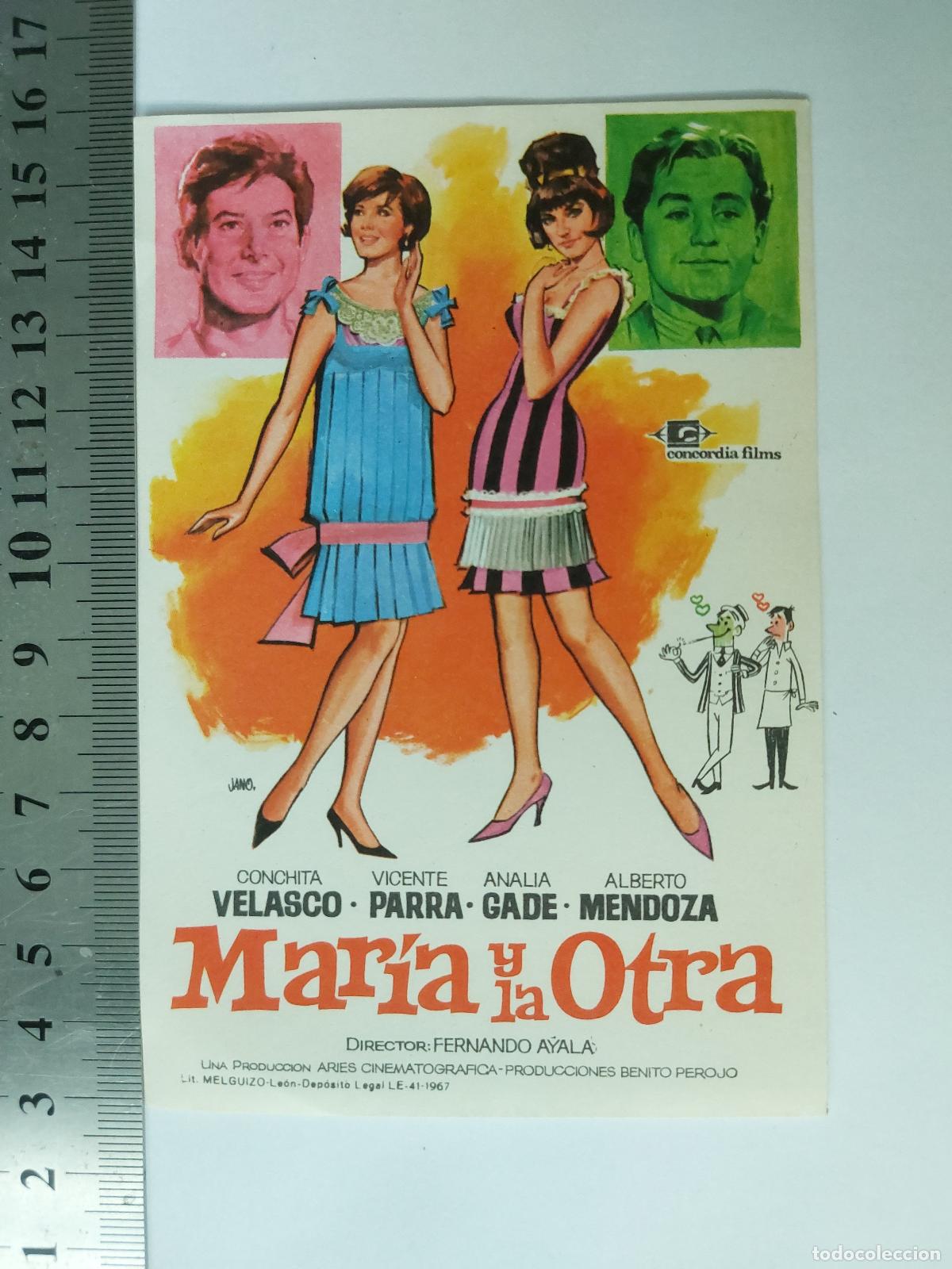 Postales: Estampa de la pelicula Maria y la otra de 1967