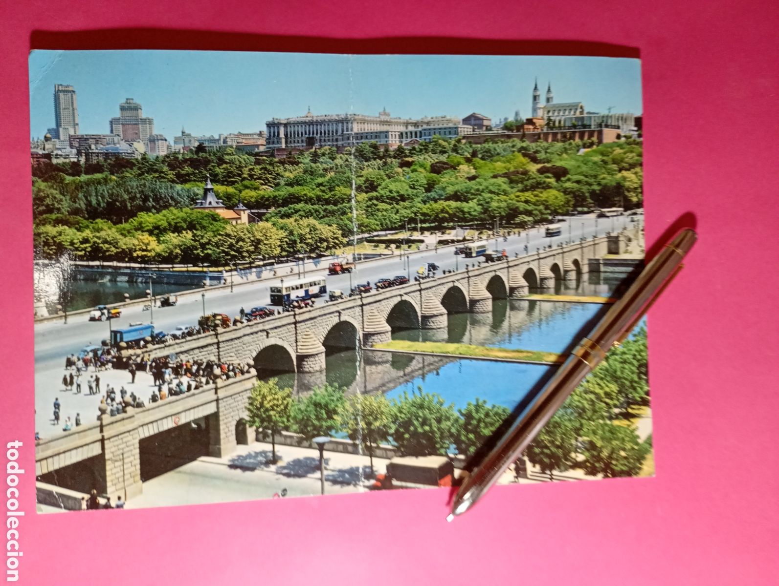 Postales: MADRID 1968 PUENTE DE SEGOVIA SOBRE EL R&Iacute;O MANZANARES GRAN TAMA&Ntilde;O COPOR CIRCULADA