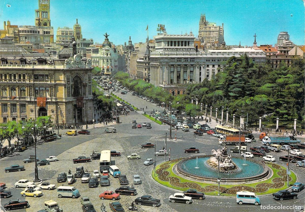 Postales: Postal de la Plaza de Cibeles y Calle de Alcal&aacute; en Madrid