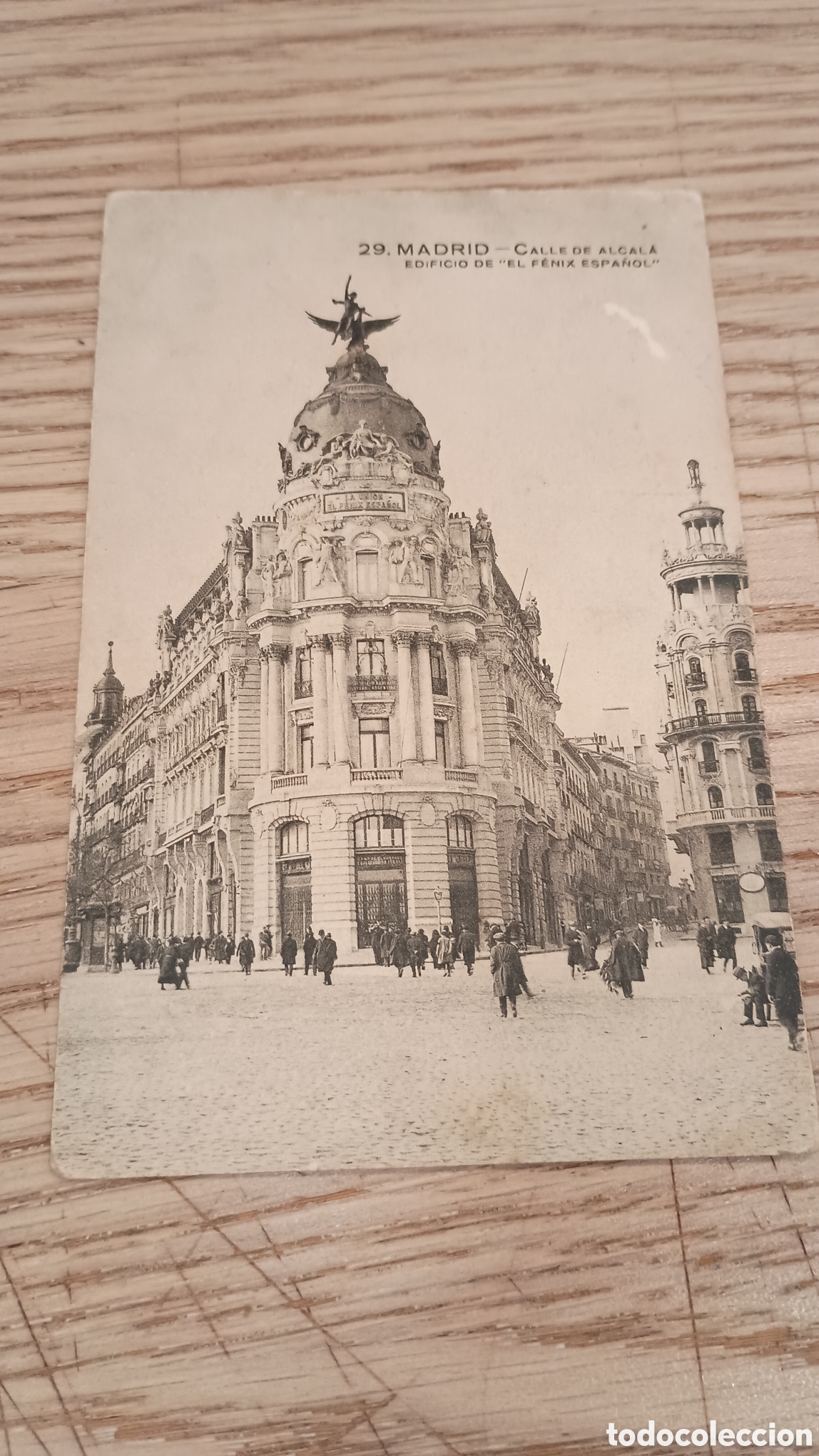 Postales: MADRID - CALLE DE ALCAL&Aacute; - EDIFICIO DE &rdquo;EL F&Eacute;NIX ESPA&Ntilde;OL&rdquo; - GRAFOS