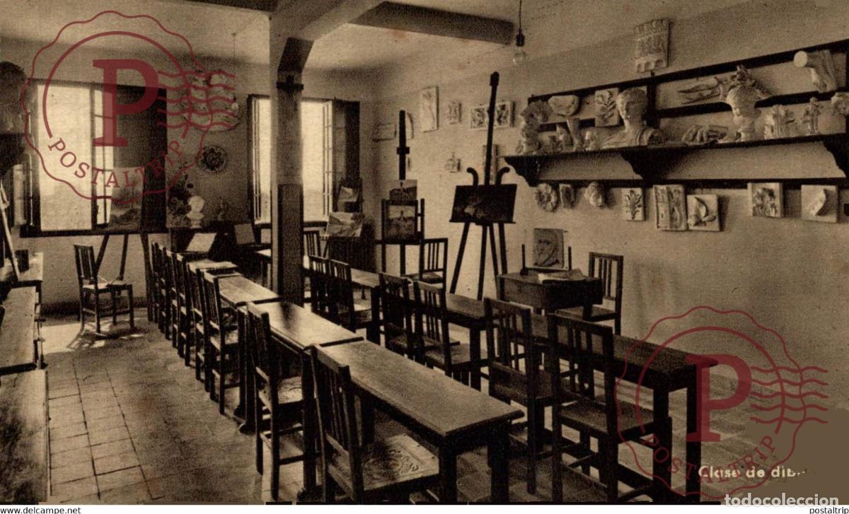 Postales: MADRID. COLEGIO HISPANO FRANCES DE RELIGIOSAS. CLASE DE DIBUJO