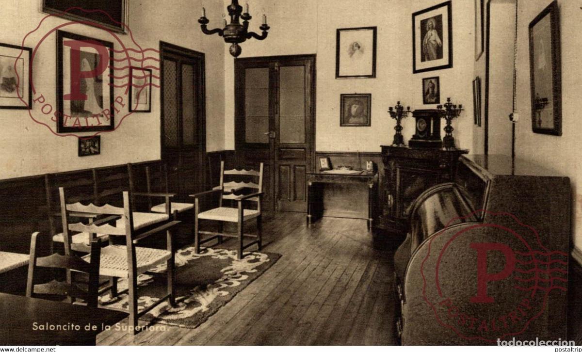 Postales: MADRID. COLEGIO HISPANO FRANCES DE RELIGIOSAS. SALONCITO DE LA SUPERIORA
