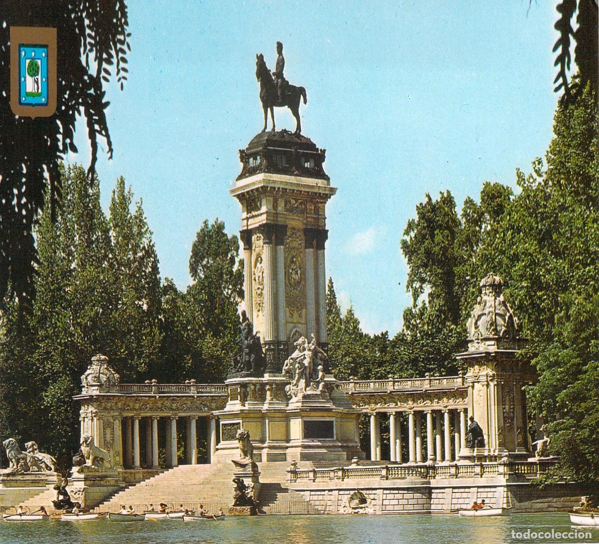 Postales: Postal del Monumento a Alfonso XII en el Parque del Retiro de Madrid