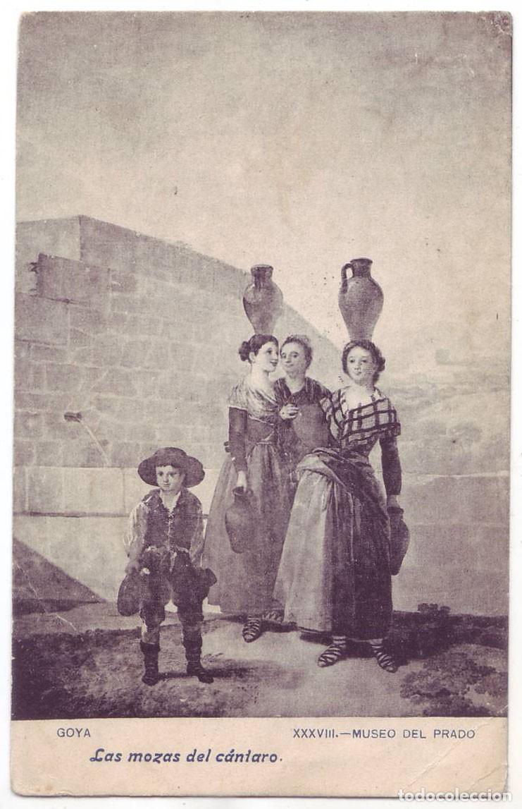 Postales: Madrid: Museo del Prado. Goya. Las Mozas del C&aacute;ntaro. J. Lacoste. Circulada (A&ntilde;os 10)
