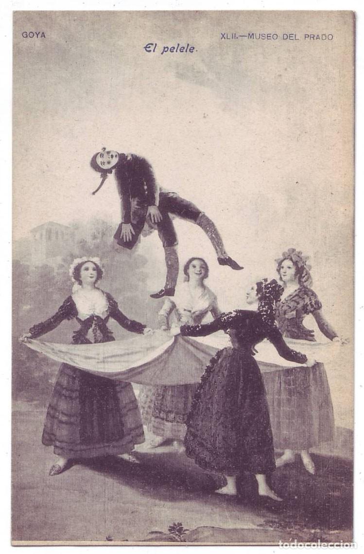 Postales: Madrid: Museo del Prado. Goya. El Pelele. Fot. Lacoste. No circulada (A&ntilde;os 10)