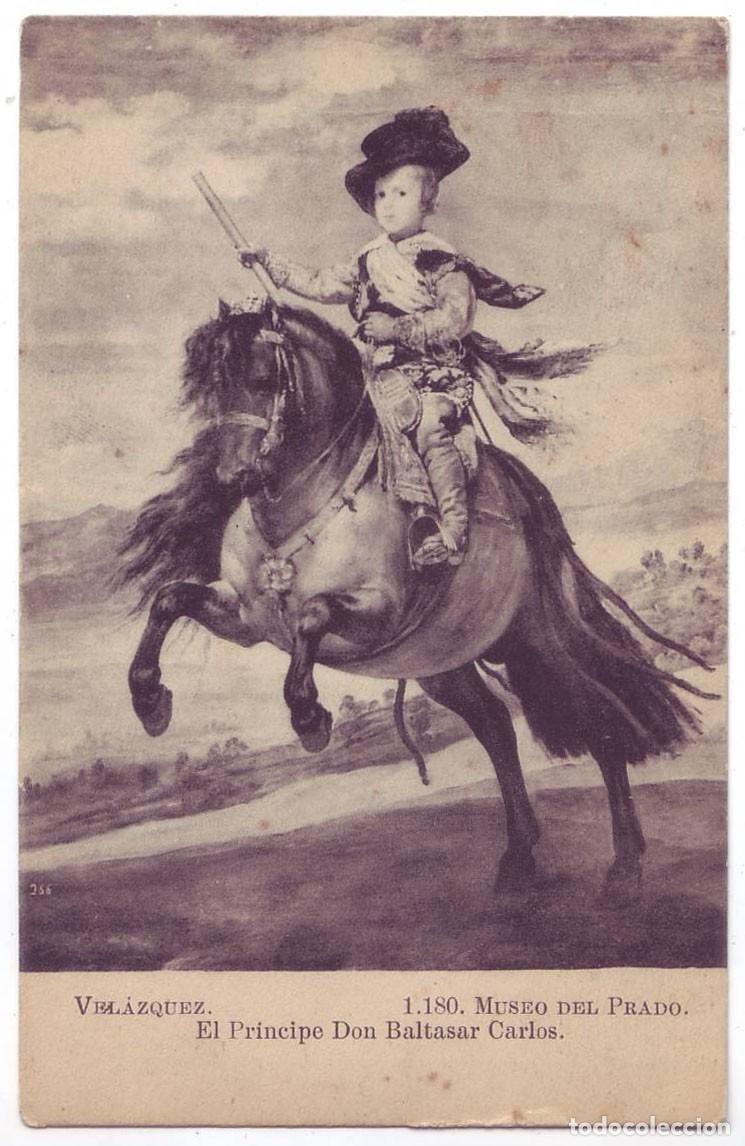 Postales: Madrid: Museo del Prado. Vel&aacute;zquez. El Pr&iacute;ncipe D. Baltasar Carlos. Fot. Lacoste (A&ntilde;os 10)