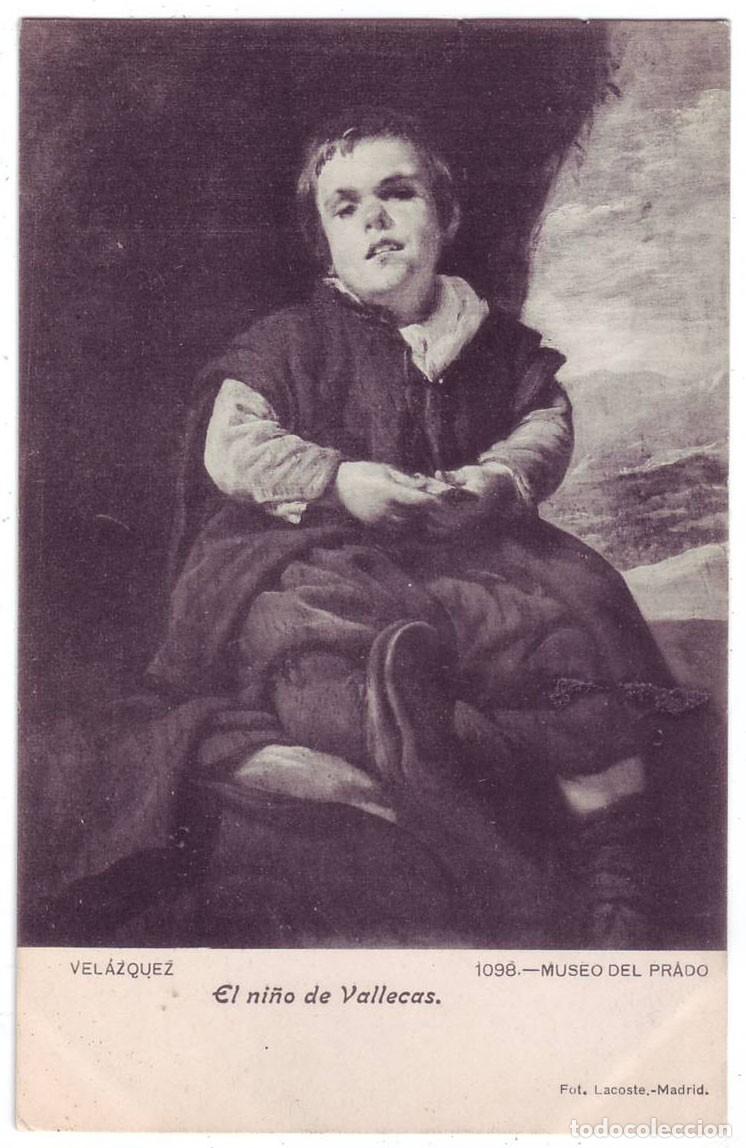 Postales: Madrid: Museo del Prado. Vel&aacute;zquez. El ni&ntilde;o de Vallecas. Fot. Lacoste. No circulada (A&ntilde;os 10)