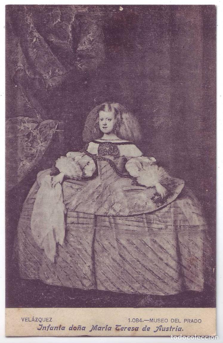 Postales: Madrid: Museo del Prado. Vel&aacute;zquez. Infanta Do&ntilde;a Mar&iacute;a Teresa de Austria Fot. Lacoste (A&ntilde;os 10)