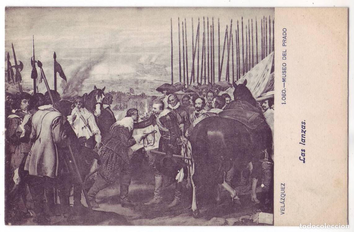 Postales: Madrid: Museo del Prado. Vel&aacute;zquez. Las Lanzas. Fot. Lacoste. No circulada (A&ntilde;os 10)
