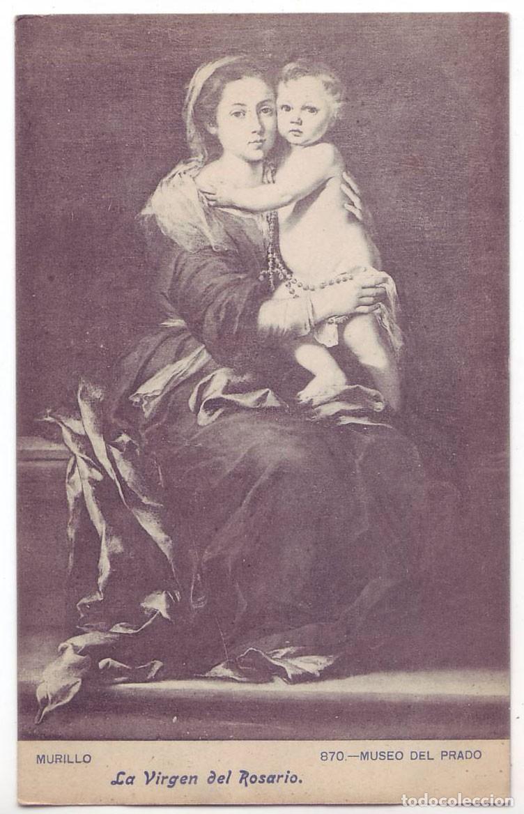 Postales: Madrid: Museo del Prado. Murillo. La Virgen del Rosario. Fot. Lacoste. No circulada (A&ntilde;os 10)