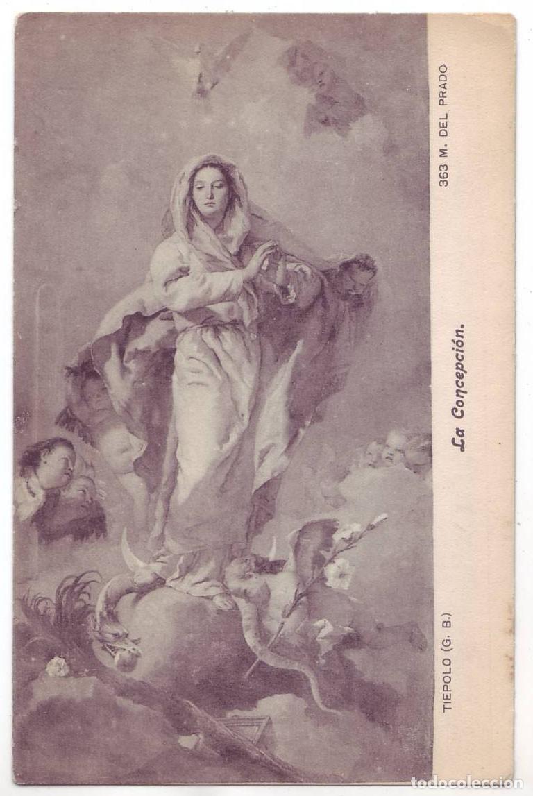 Postales: Madrid: Museo del Prado. Ti&eacute;polo. La Concepci&oacute;n. Fot. Lacoste. No circulada (A&ntilde;os 10)