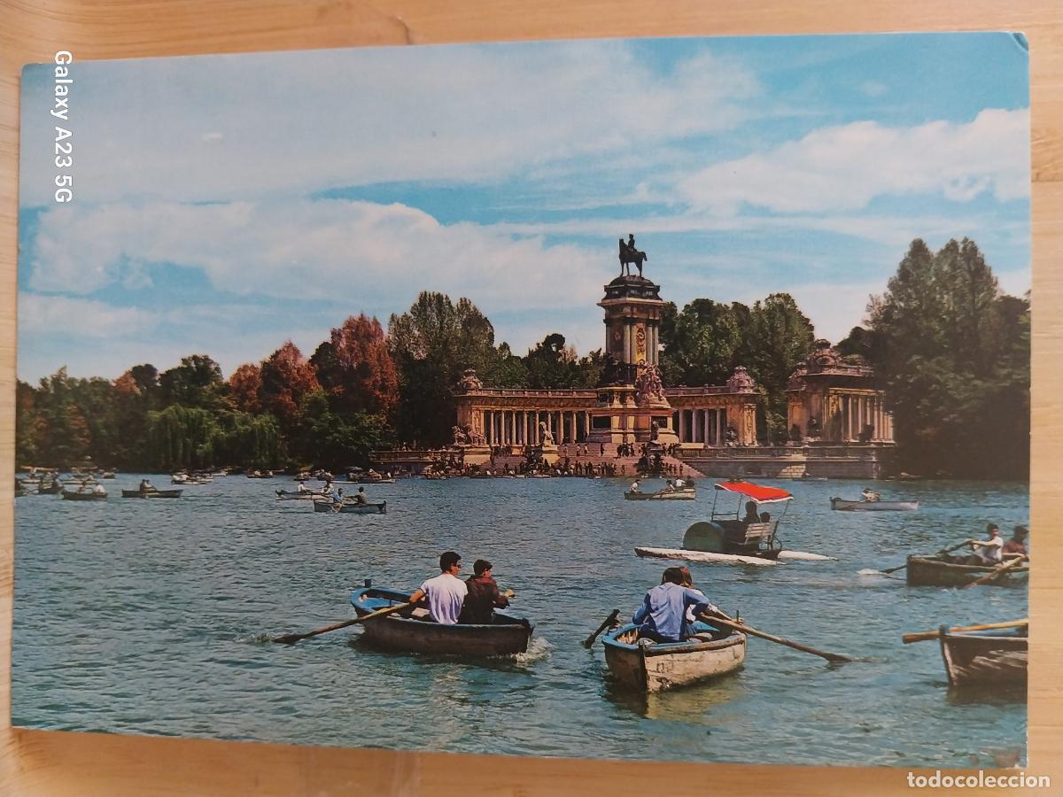 Postales: ESTANQUE RETIRO MADRID ESTATUA ALFONSO XII ED GARRABELLA 73 BARCAS ANIMADAS ORIGINAL SC