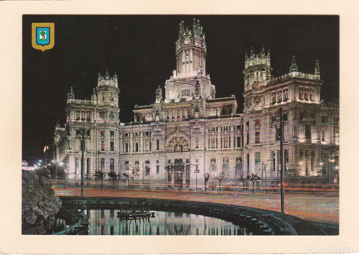 Postales: MADRID. PALACIO DE TELECOMUNICACIONES. VISTA NOCTURNA (1963)
