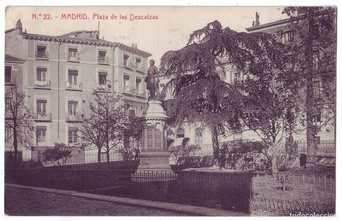 Postales: Madrid: Plaza de las Descalzas. Fototipia Thomas. Circulada (A&ntilde;os 10)