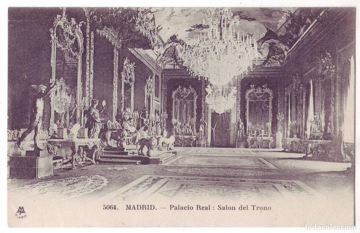 Postales: Madrid: Palacio Real. Sal&oacute;n del Trono. MP Madrid. Sin dividir. No circulada (Anterior a 1905)