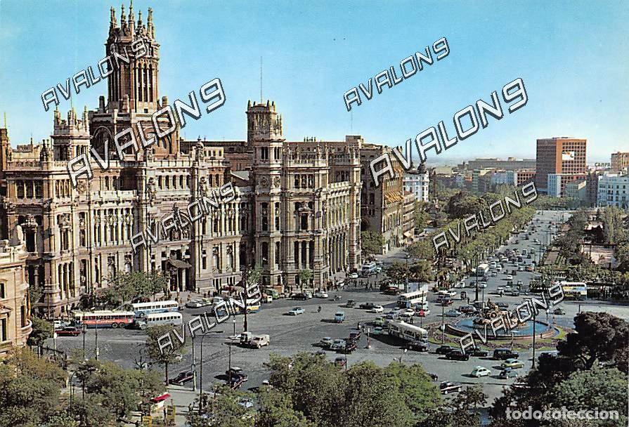 Postales: Pl. de la Cibeles y Palacio de Comunicaciones (Madrid) - Sin Circular - A&ntilde;os 60