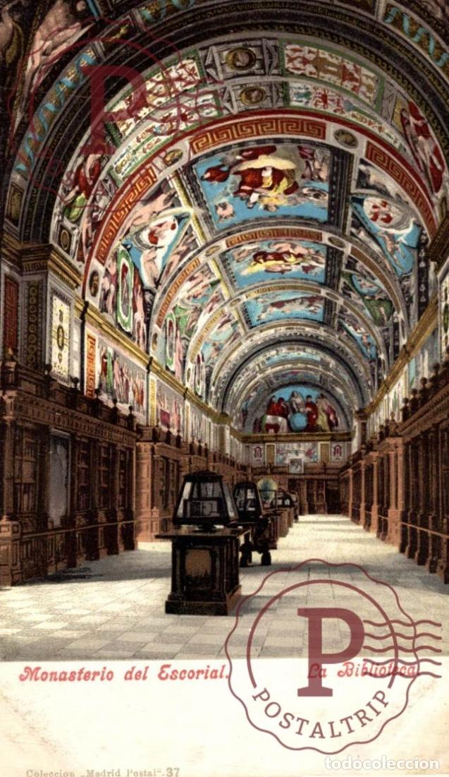 Postales: MADRID. MONASTERIO DEL ESCORIAL. LA BIBLIOTECA.