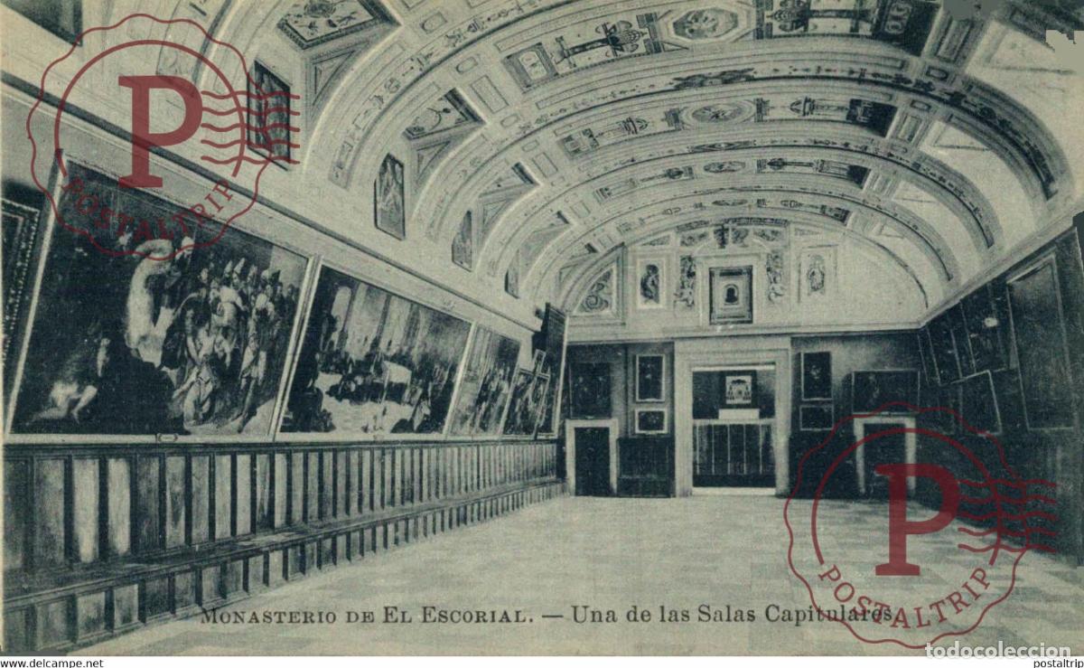 Postais: MADRID. EL ESCORIAL UNA DE LAS SALAS CAPITULARES