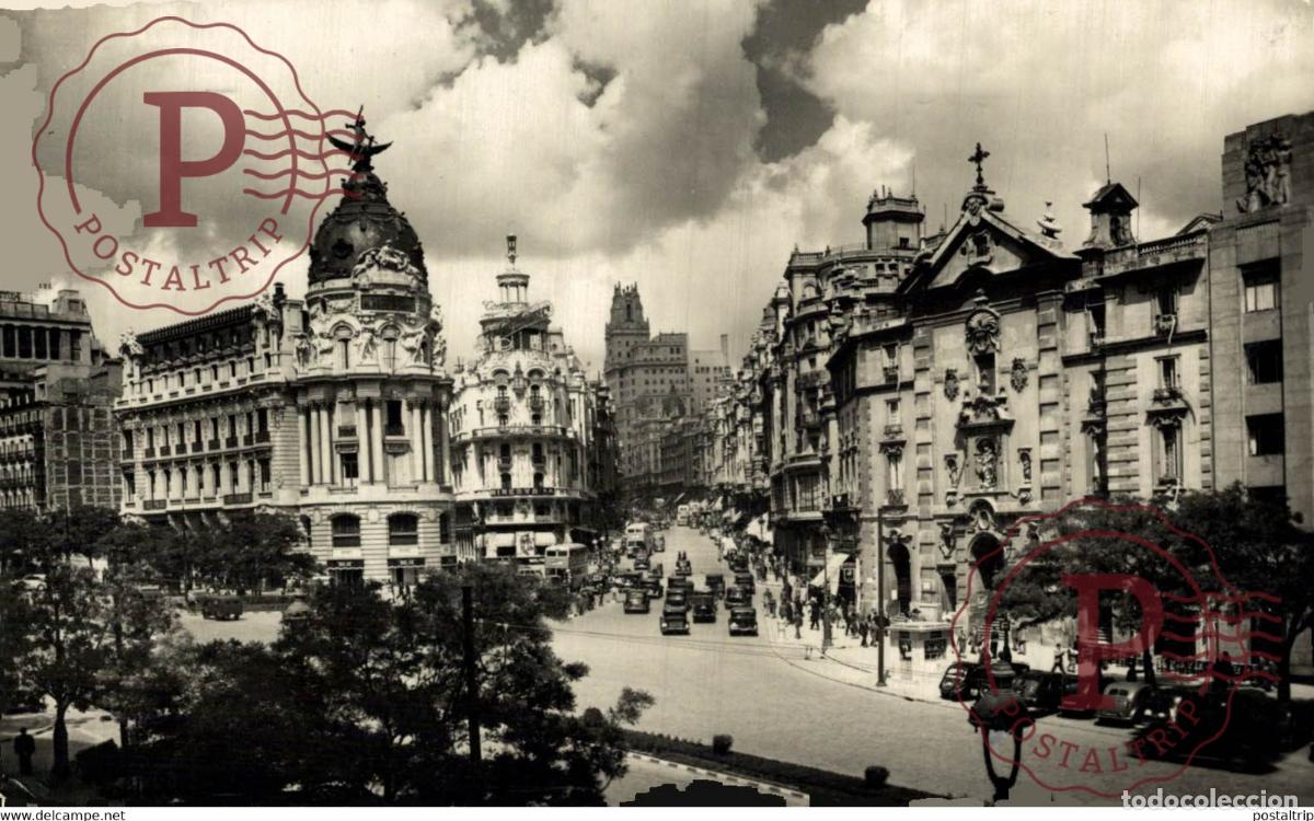 Postais: MADRID. CALLE DE ALCAL&Aacute; Y AVDA DE JOSE ANTONIO