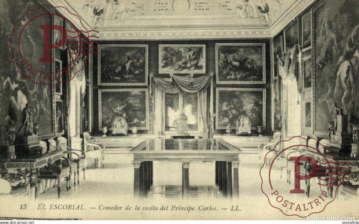 Postais: MADRID. EL ESCORIAL COMEDOR DE LA CASITA DEL PRINCIPE