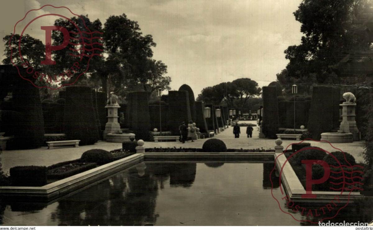 Postales: MADRID. PARQUE ZOOLOGICO DEL RETIRO, JARDINES