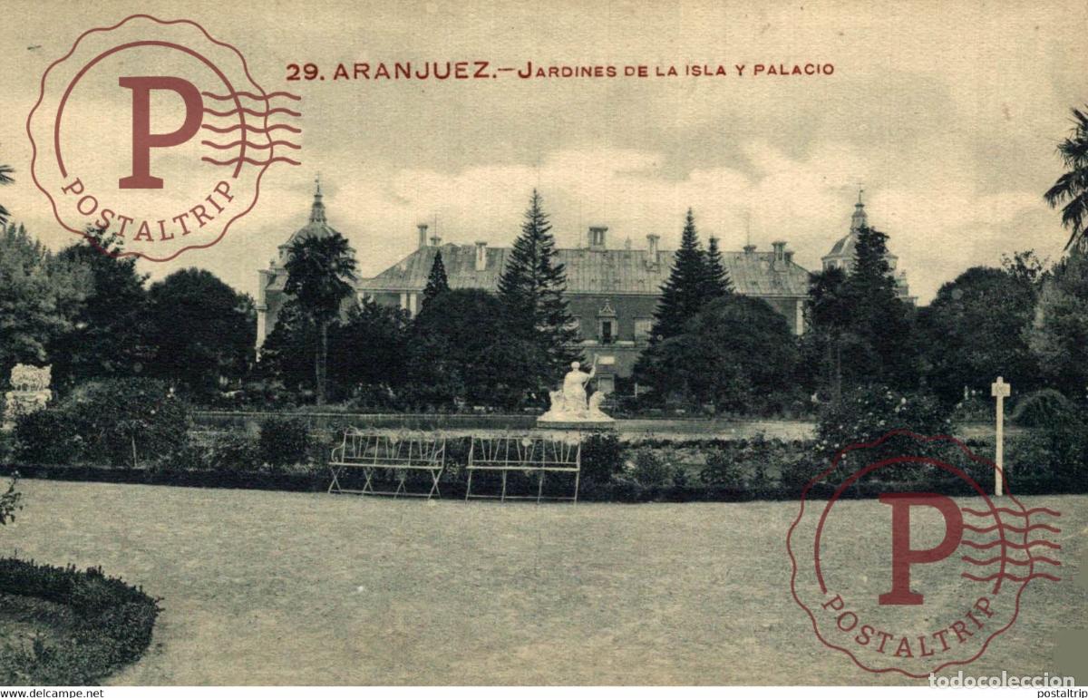 Postkarten: MADRID. JARDINES DE LA ISLA Y PALACIO