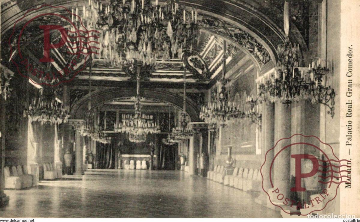 Postkarten: MADRID. PALACIO REAL GRAN COMEDOR