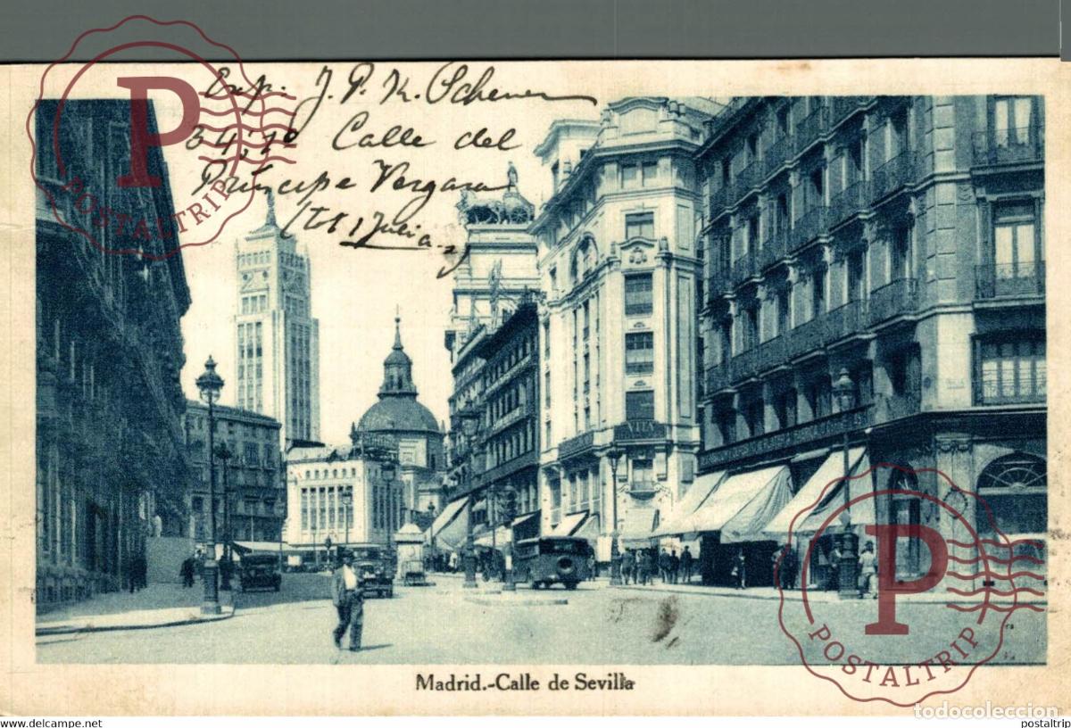 Postkarten: MADRID. CALLE DE SEVILLA