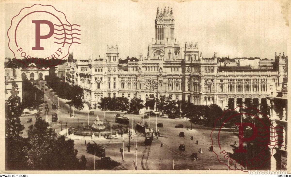 Postkarten: MADRID. PLAZA DE CASTELAR Y PALACIO DE COMUNICACIONES