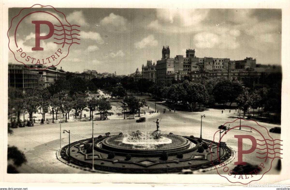 Postales: MADRID. PANORAMICA DE LA PLAZA NEPTUNO Y PASEO DEL PRADO