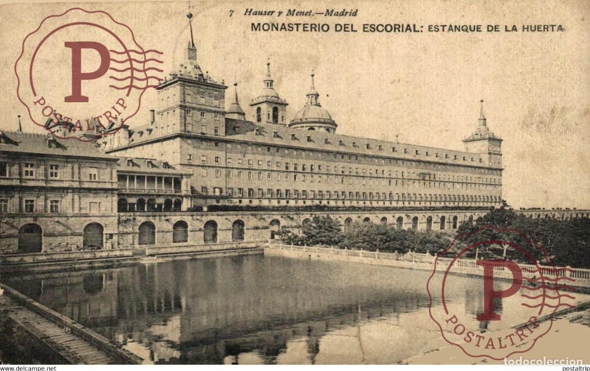 Postales: MADRID. MONASTERIO DEL ESCORIAL ESTANQUE DE LA HUERTA