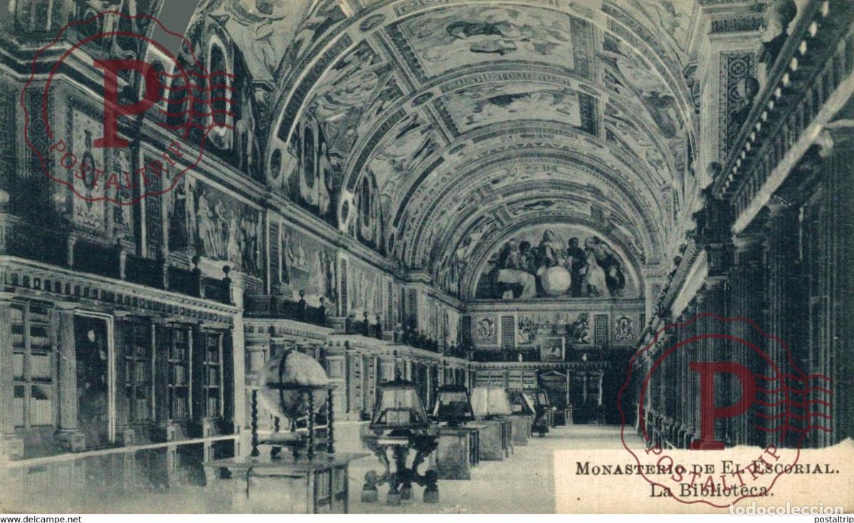 Postales: MADRID. MONASTERIO DEL ESCORIAL LA BIBLIOTECA