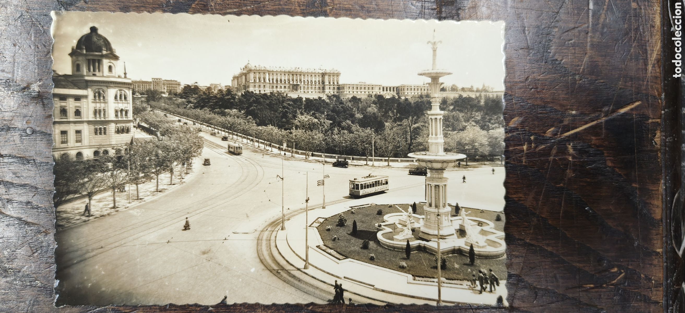 Postales: Postal Madrid - Glorieta de San Vicente y Palacio Real - Editorial E. P&eacute;rez Vallejo - Escrita A&ntilde;os 5