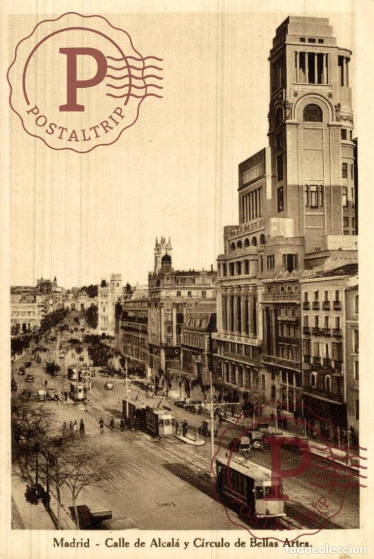 Postales: MADRID. CALLE DE ALCALA Y CIRCULO DE BELLAS ARTES.