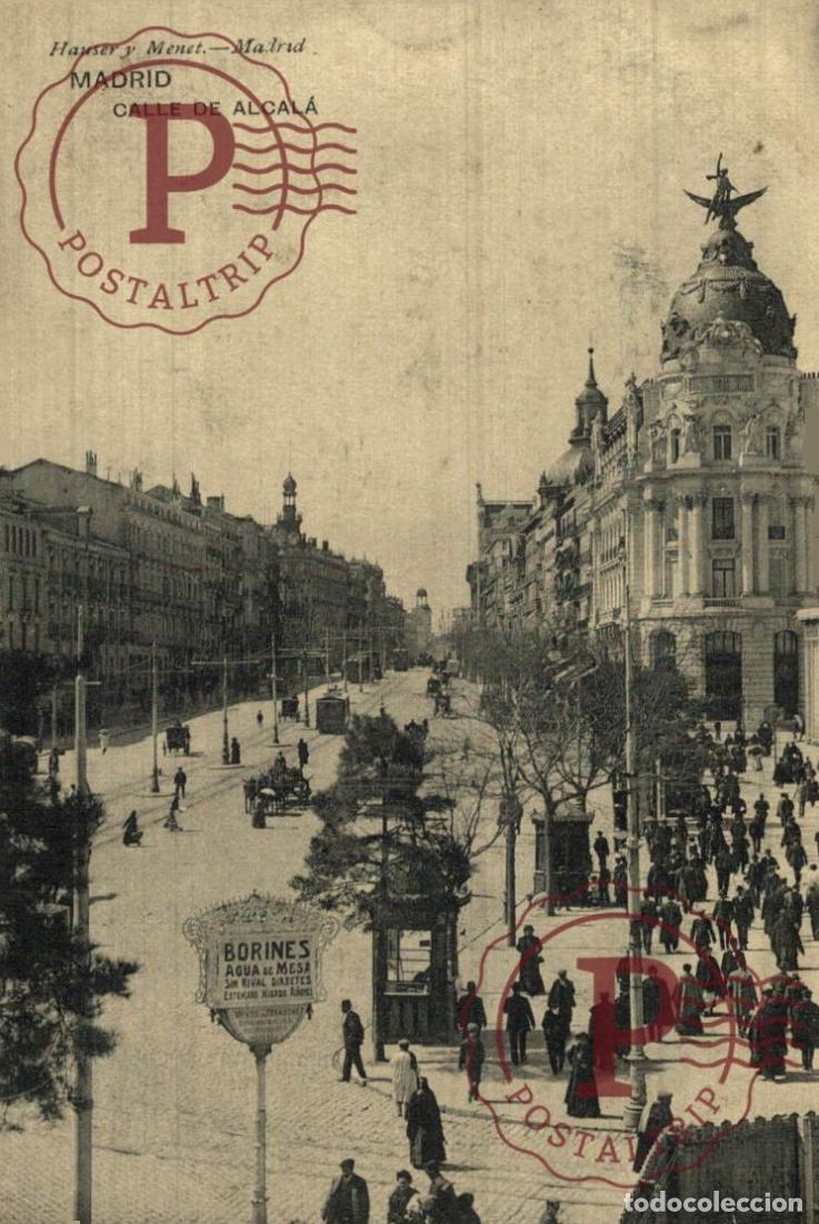 Postales: MADRID. CALLE DE ALCALA. HAUSER Y MENET.