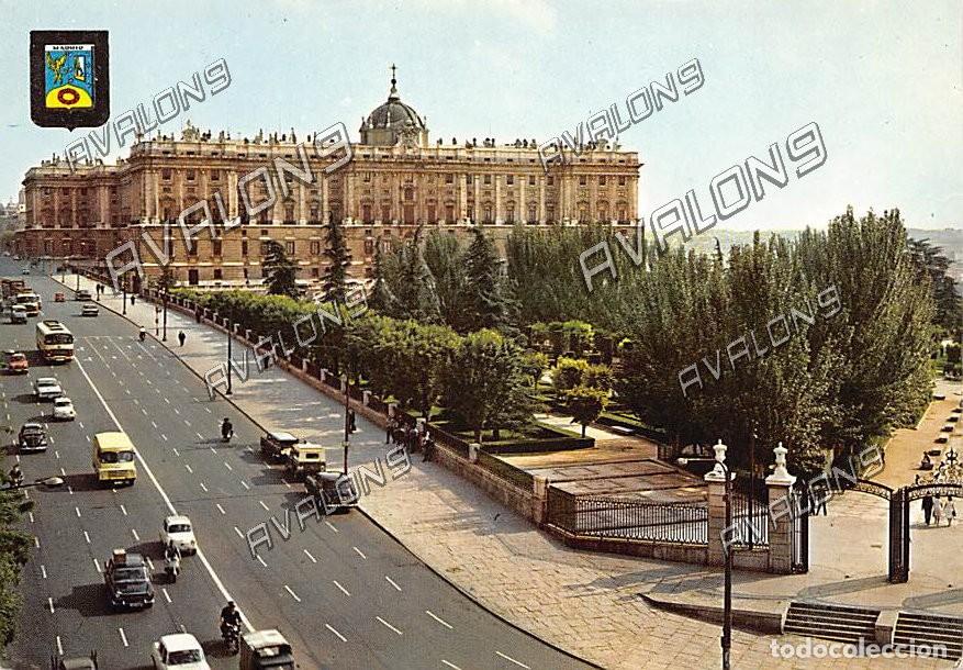 Postales: Jardines de Sabatini y Palacio real (Madrid) - Escrita A&ntilde;os 60