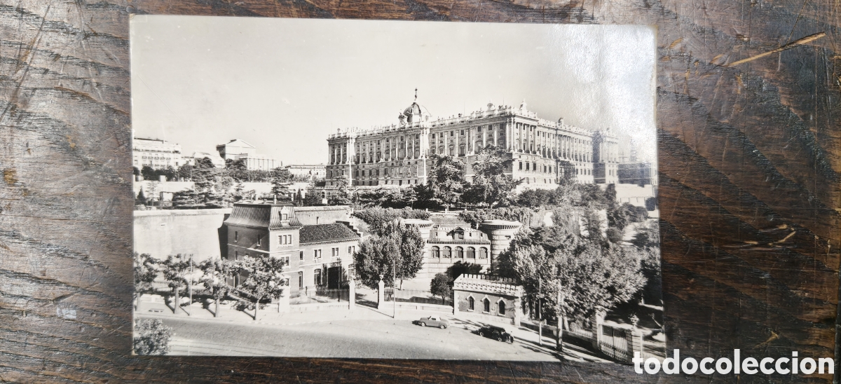 Postkarten: Postal Antigua Madrid - Palacio Real y Campo del Moro (A&ntilde;os 60) - Fotograf&iacute;a J. Cebollero / FISA