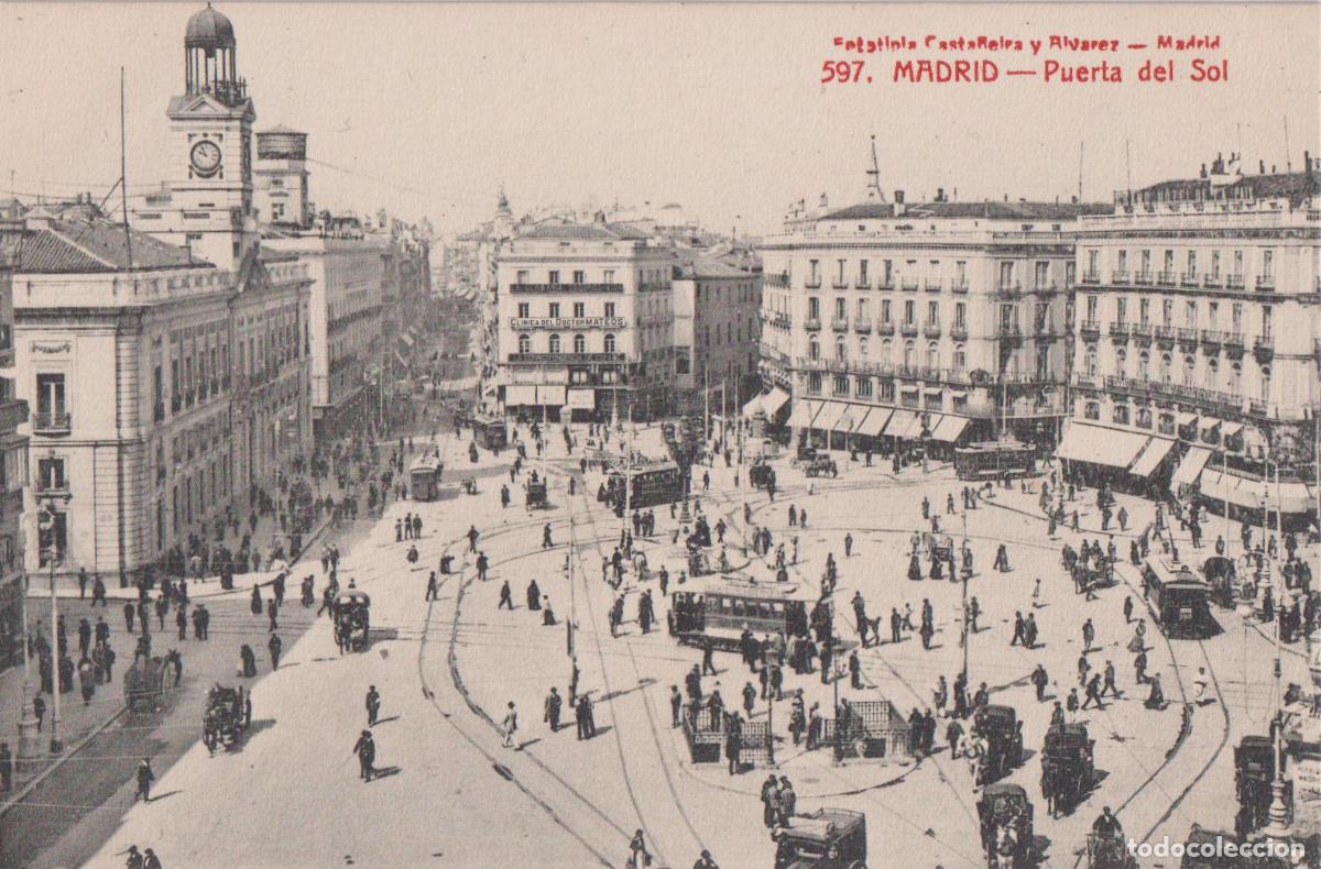 Postales: MADRID, PUERTA DEL SOL - FOTOTIPIA CASTA&Ntilde;EIRA Y ALVAREZ 597 - S/C