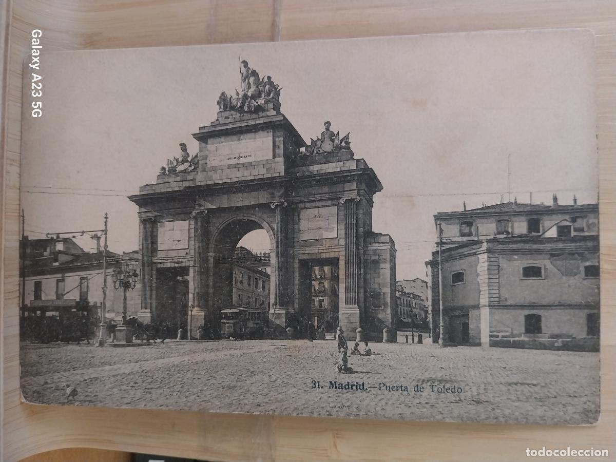 Postales: PUERTA TOLEDO MADRID ED LACOSTE 31 SC ORIGINAL ANIMADA TRANVIA