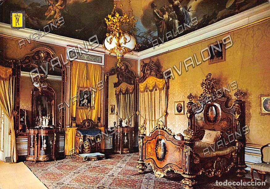 Postales: Dormitorio de la Reina del Palacio Real de Aranjuez (Madrid) - Sin circular
