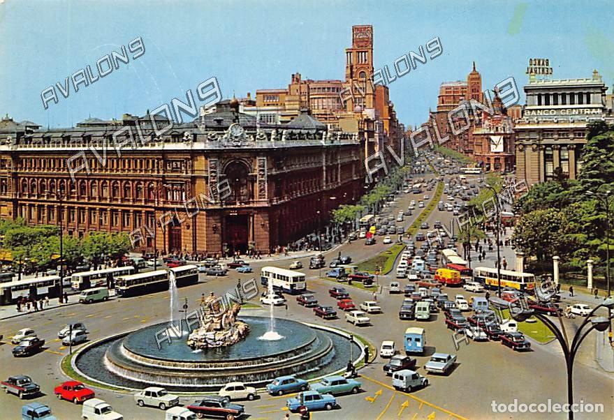 Postales: Plaza de la Cibeles (Madrid) - Circulada - 1978 - Con coches de la &eacute;poca