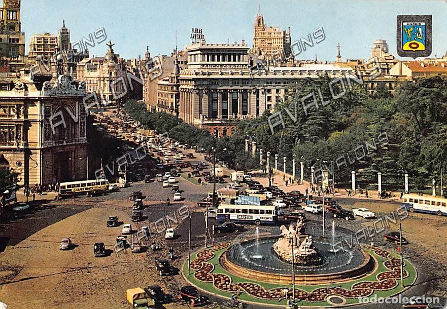 Postales: La Cibeles y Calle Alcal&aacute; (Madrid) - escrita - A&ntilde;os 60