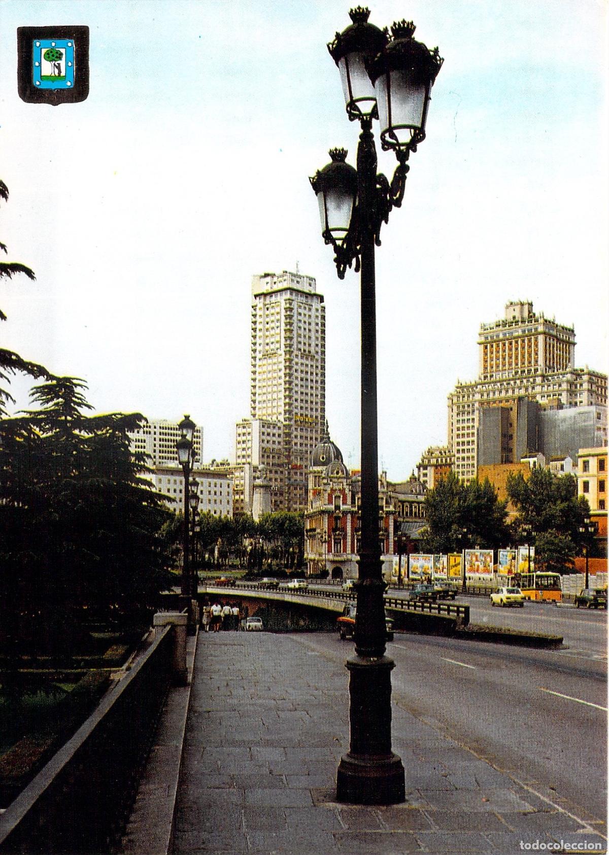 Cartes Postales: Postal de la Plaza de Espa&ntilde;a en Madrid