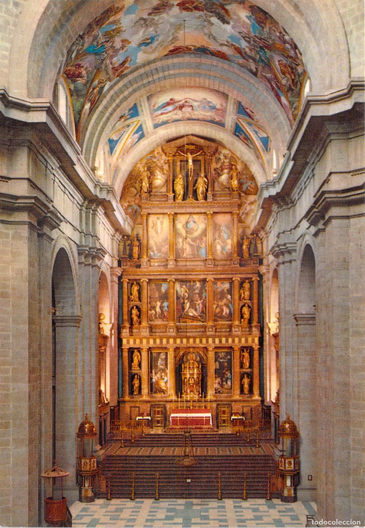 Postales: Postal del Altar Mayor del Monasterio de El Escorial