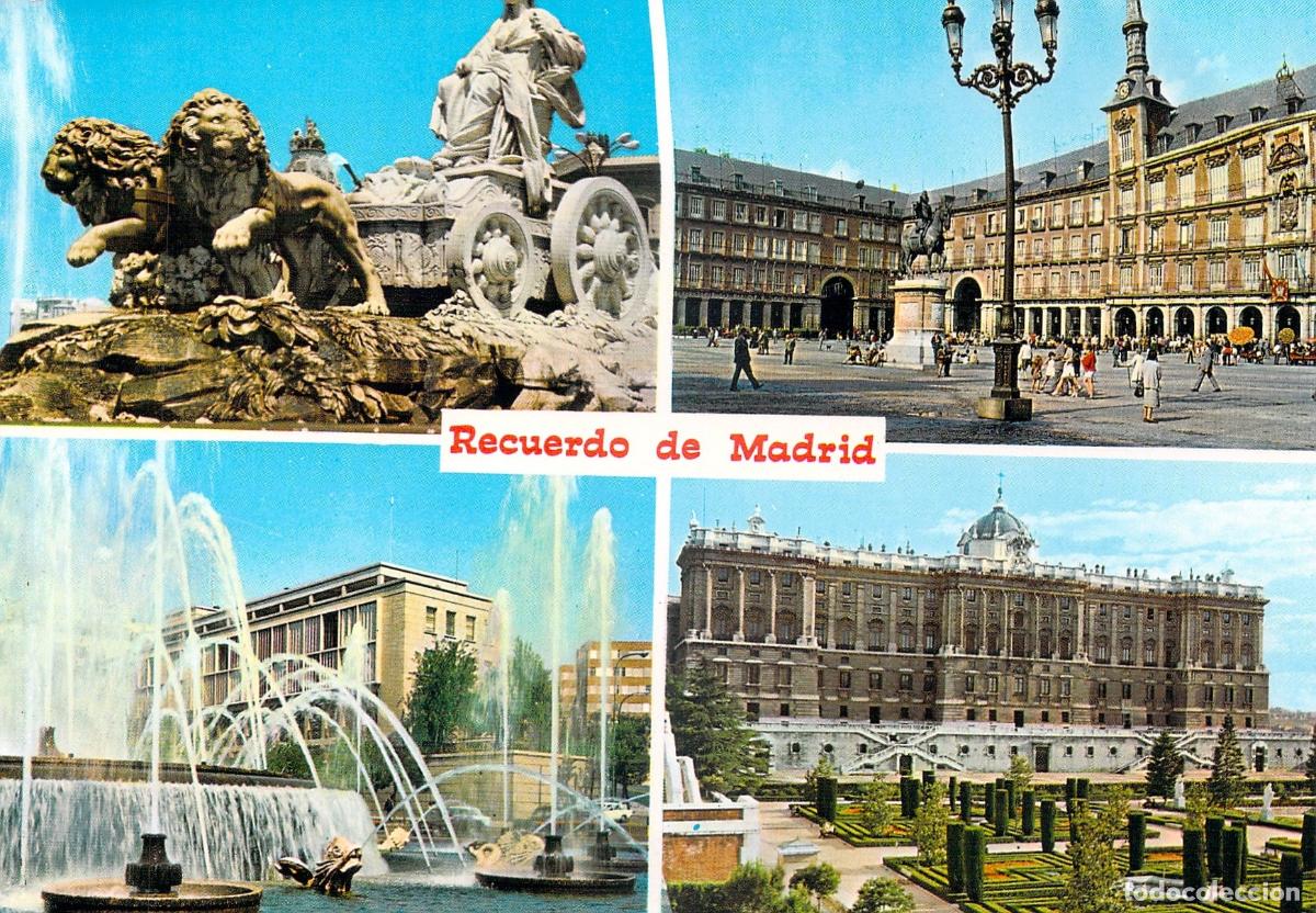 Postales: Postal de Madrid, Vistas de Monumentos y Fuentes Emblem&aacute;ticas