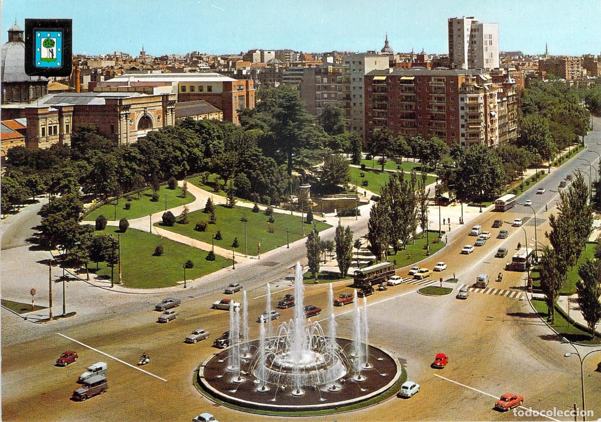 Postales: Postal de la Plaza de San Juan de la Cruz y Paseo de la Castellana en Madrid