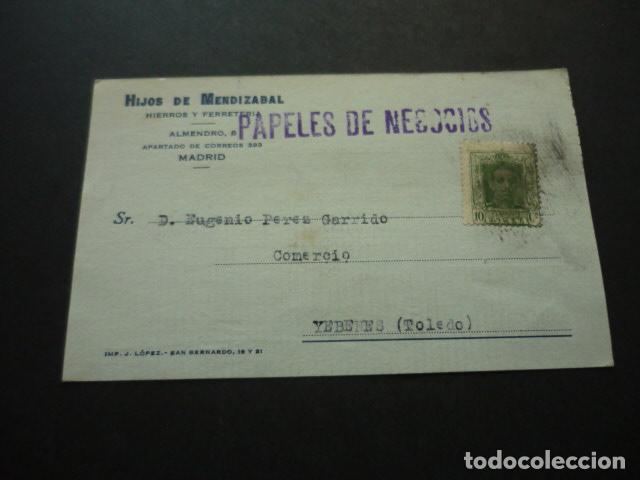 Cartoline: MADRID HIJOS DE MENDIZABAL HIERROS Y FERRETERIA POSTAL