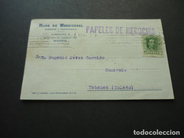 Postales: MADRID HIJOS DE MENDIZABAL HIERROS Y FERRETERIA POSTAL
