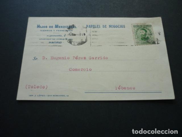 Cartoline: MADRID HIJOS DE MENDIZABAL HIERROS Y FERRETERIA POSTAL