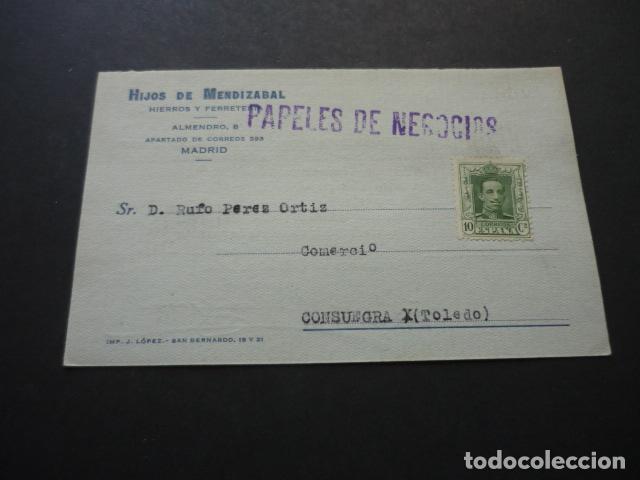 Postales: MADRID HIJOS DE MENDIZABAL HIERROS Y FERRETERIA POSTAL